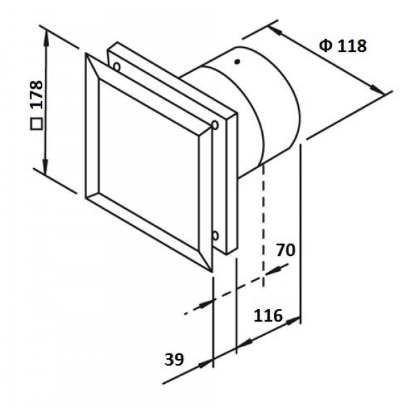 Фото Вентилятор накладной Helios MiniVent M1/120